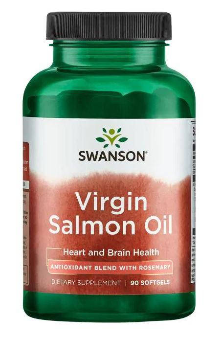 

Swanson Virgin Salmon Oil 1.05 g, Лососевое масло первого отжима (90 капс.)
