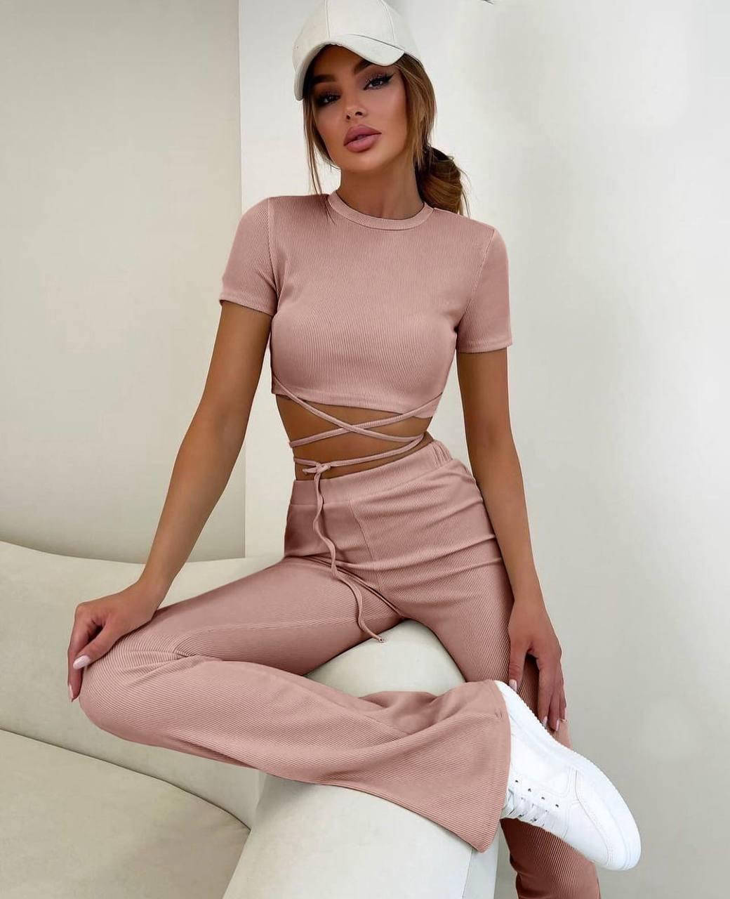 

Женский весенний спортивный костюм трикотаж рубчик S-М М-L, Разные цвета