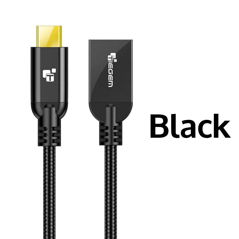 

OTG переходник USB 3.0 - Type-C для смартфона Premium Tiegem KL873 Черный