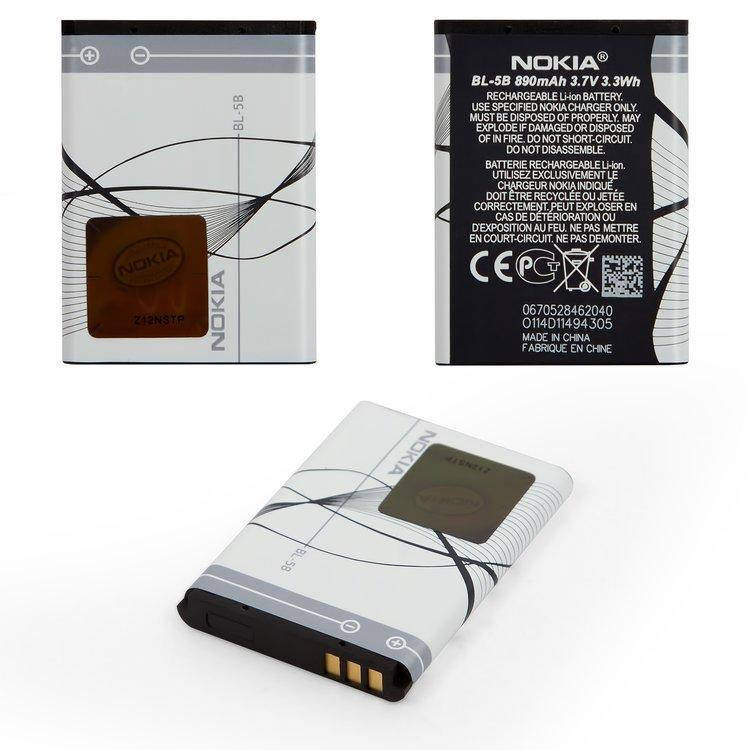 

Аккумулятор для Nokia BL-5B 890mAh