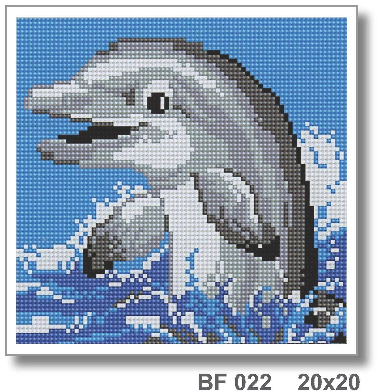 

Набор Алмазная мозаика вышивка (квадратные стразы, полная выкладка) "Дельфин" 20*20 см