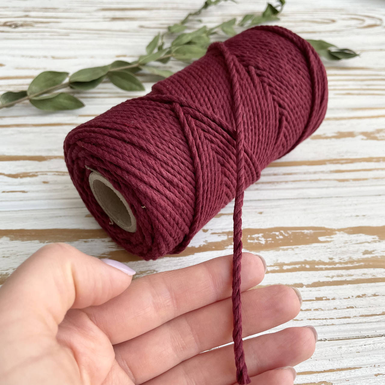 

Эко шнур Macrame Rope 2 mm, цвет Винный