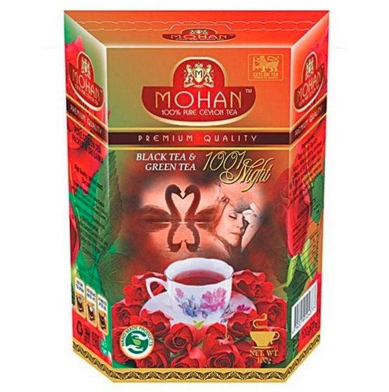 

Зеленый и черный чай Тысяча и одна ночь Mohan 100 гр