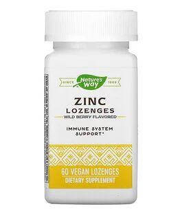 

Nature's Way, леденцы с цинком, со вкусом лесной ягоды, 60 веганских леденцов