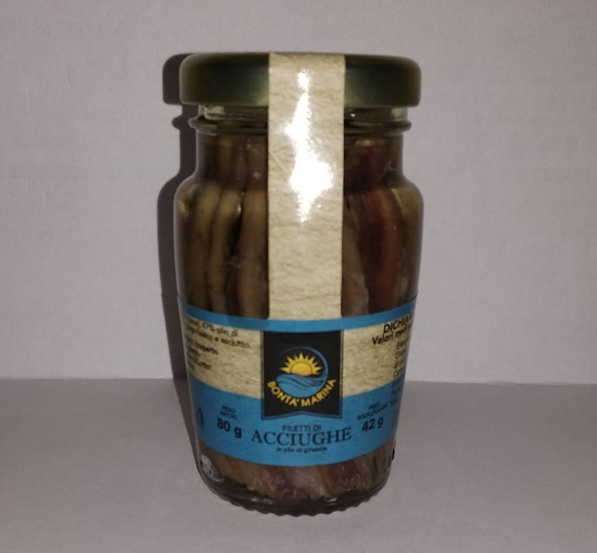 

Филе анчоусов в масле Bonta' Marina 80г , Италия