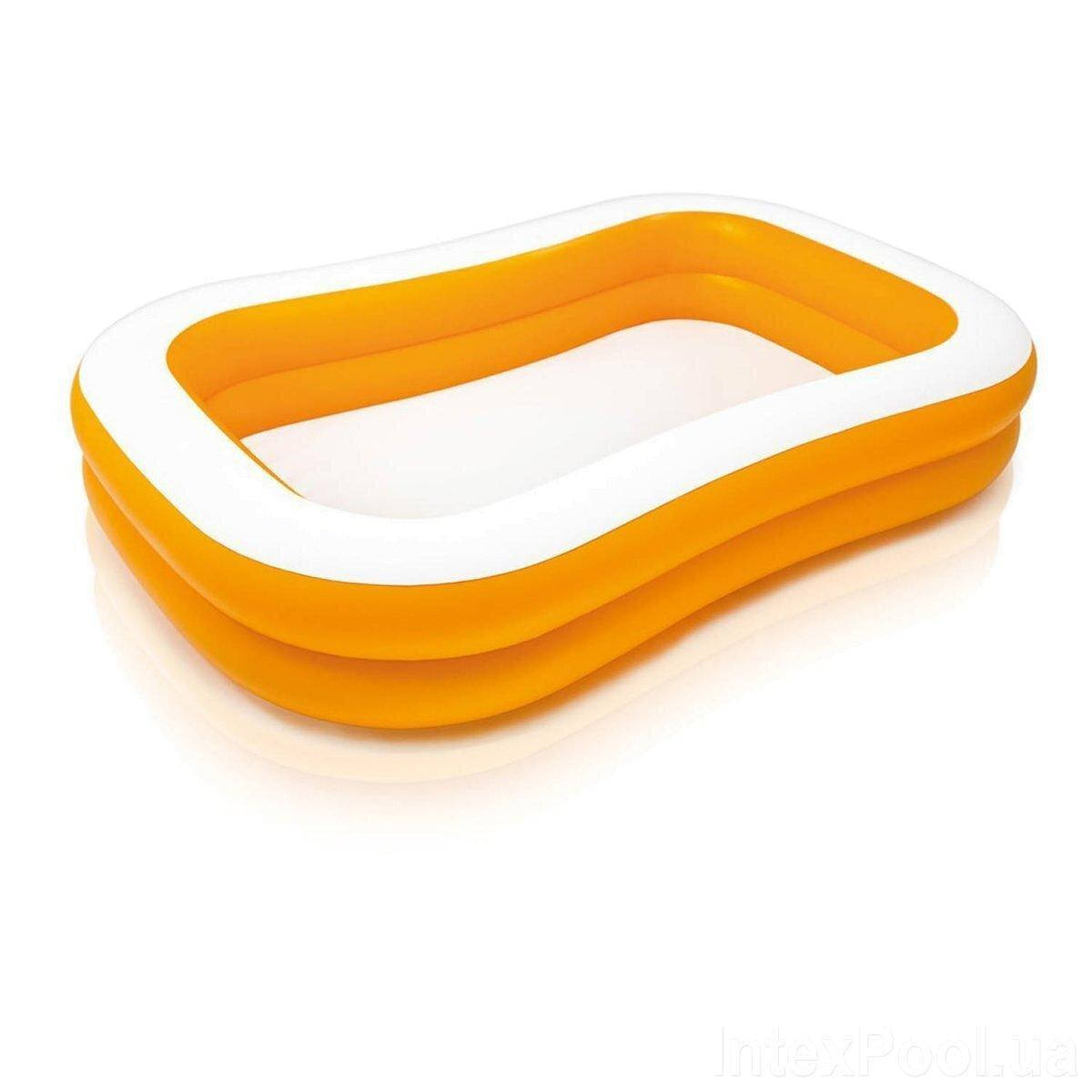 

Бассейн детский надувной Intex Мандарин 229x147x46 см (57181), Оранжевый