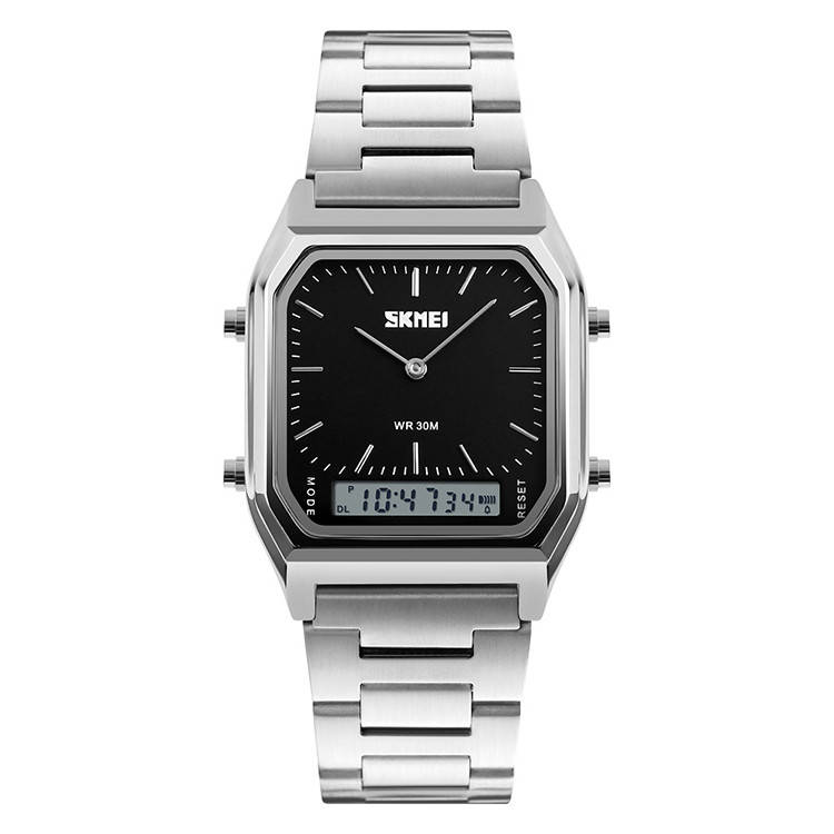 

Skmei 1220 tango серебристые с черним циферблатом мужские часы