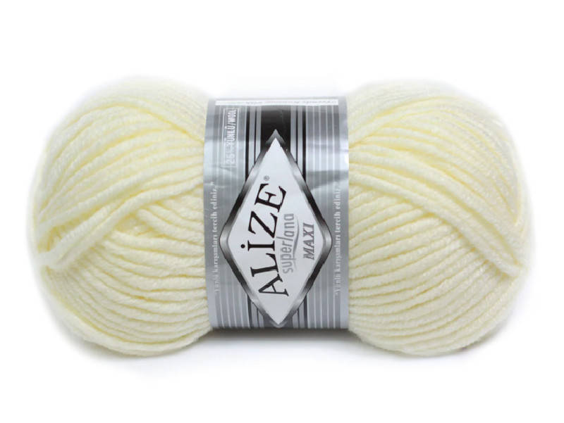 

Alize Superlana maxi, №01 кремовый, Молочный