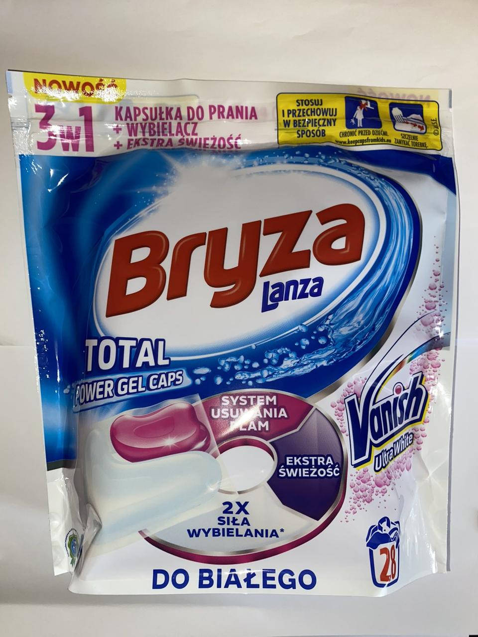 

Капсули для прання білих тканин Bryza з відбілювачем Vanish 28 шт
