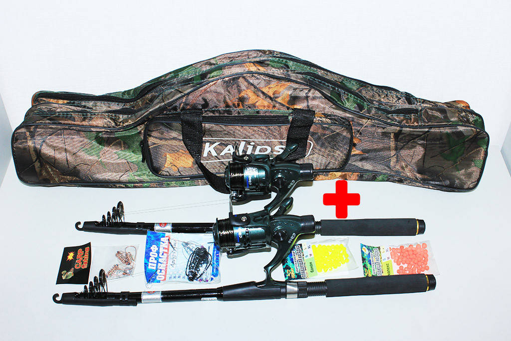 

Рыболовный набор 2 спиннинга "Nexia" 2.10м + чехол, Черный