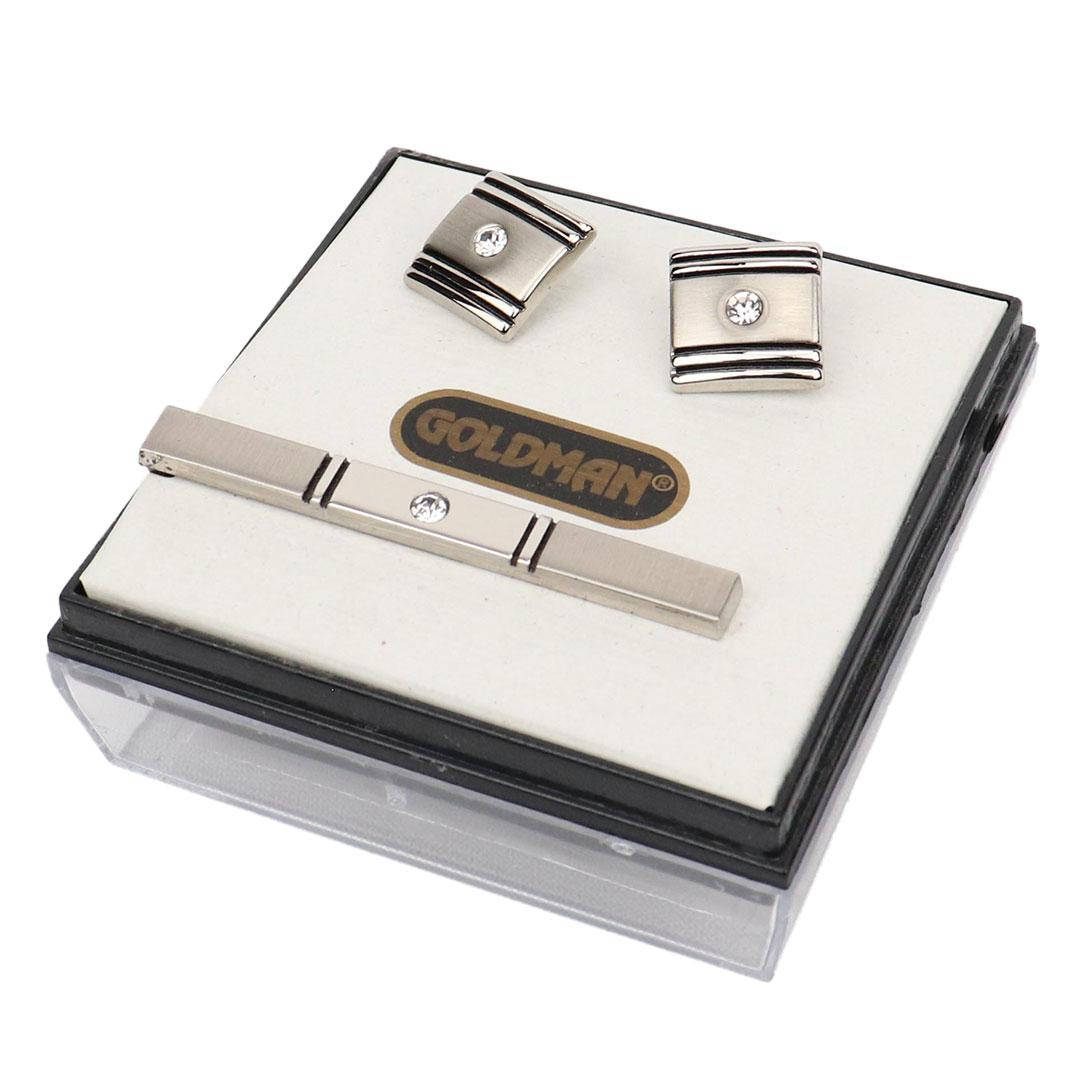 

Оригинальный набор для мужчин запонки+зажим GoldMan S3004