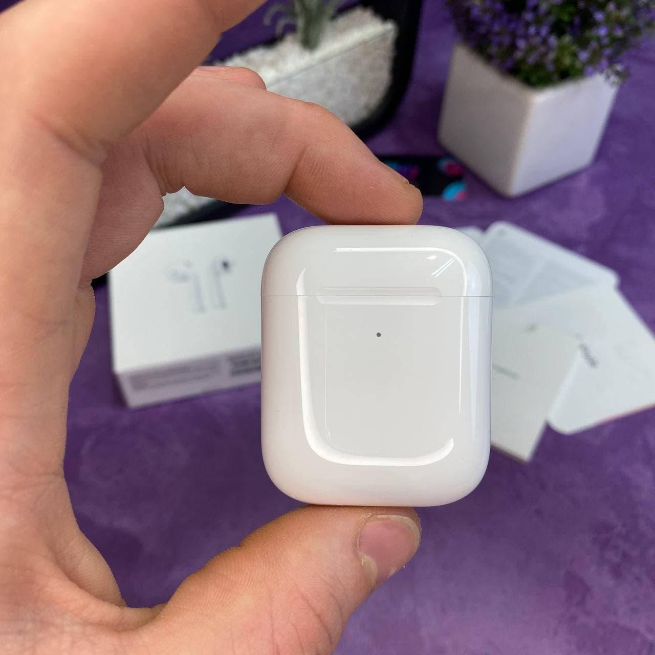 

Беспроводные наушники Airpods 2(lux) с функцией беспроводной зарядки 1:1 + Чехол в подарок, Белый
