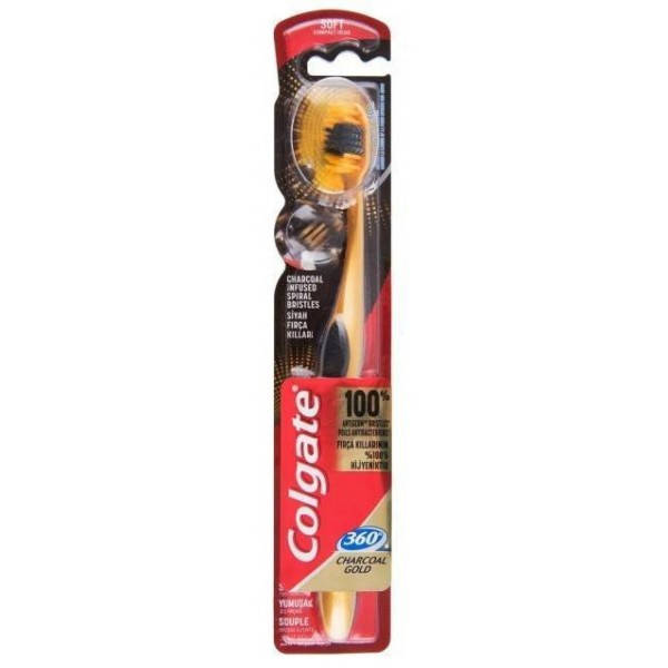 

Зубная щетка Colgate 360 Degrees Charcoal Gold, 1 шт