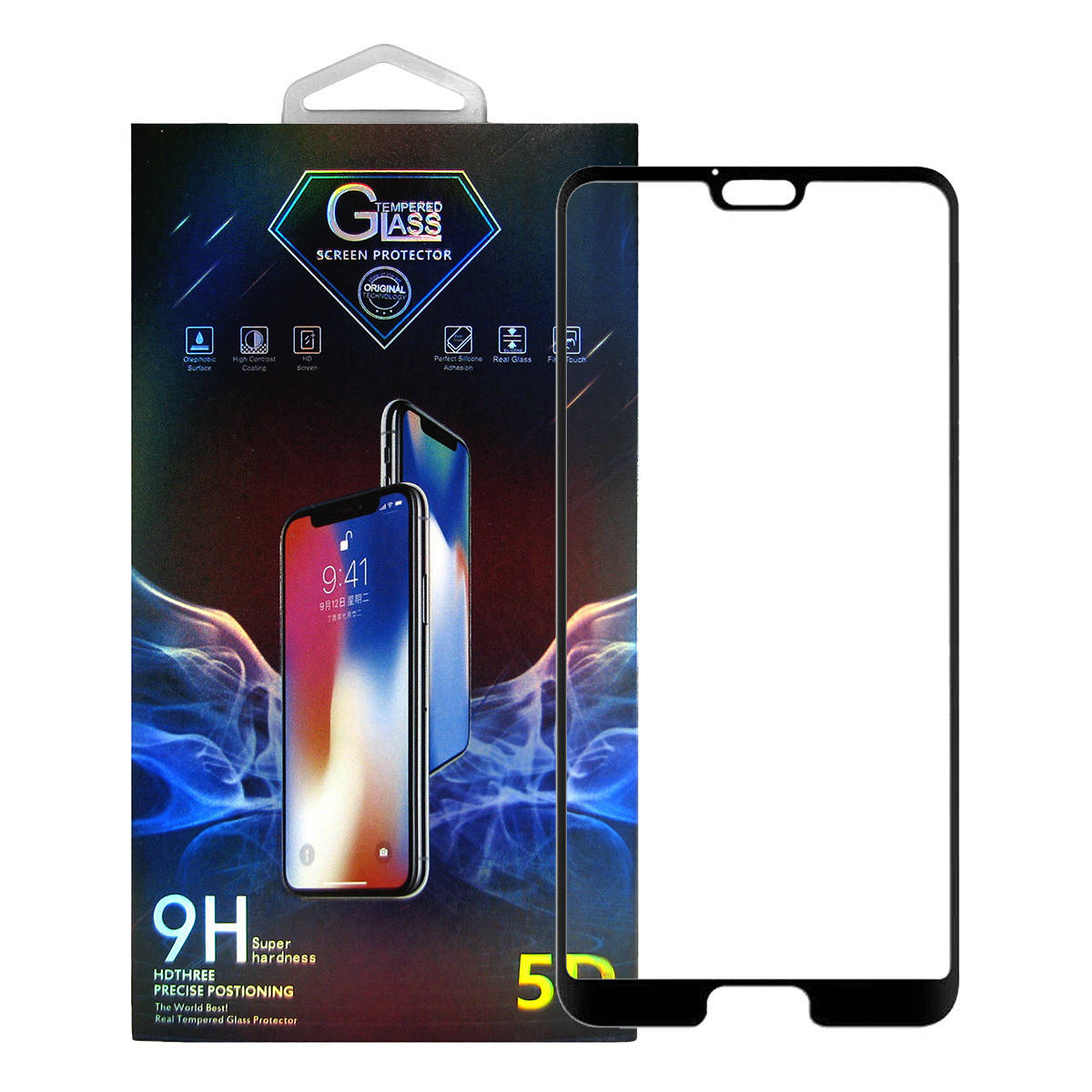 

Защитное стекло Premium Glass 5D Full Glue для Honor 10 Black, Черный