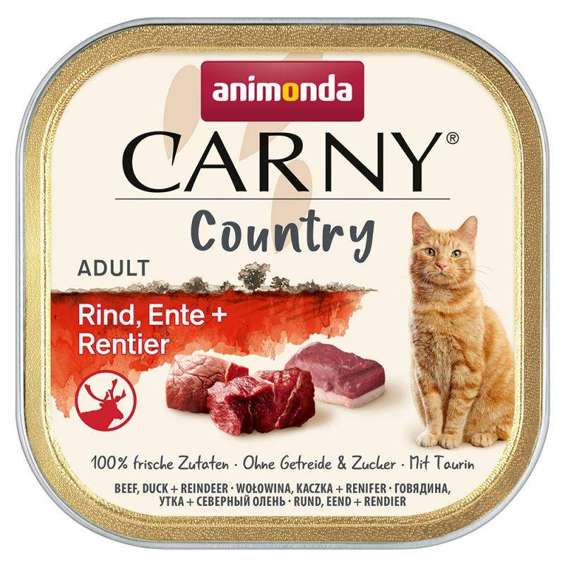 

Animonda Carny Country говядина,утка и северный олень влажный корм для котов (100г)