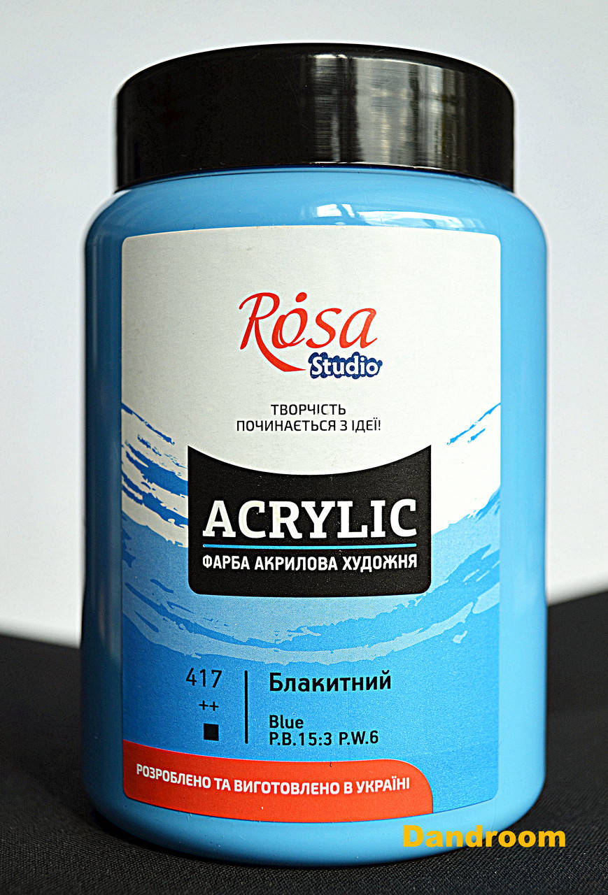 

Краска акриловая, Голубая, 400 мл, ROSA Studio, Голубой