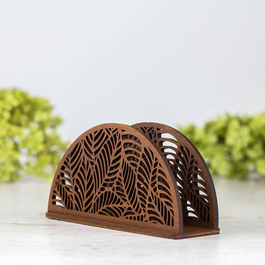 

Деревянная салфетница "Leaf C mini", Коричневый