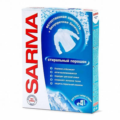 

Стиральный порошок для всех типов стирки «Сарма» Горная свежие, 400г