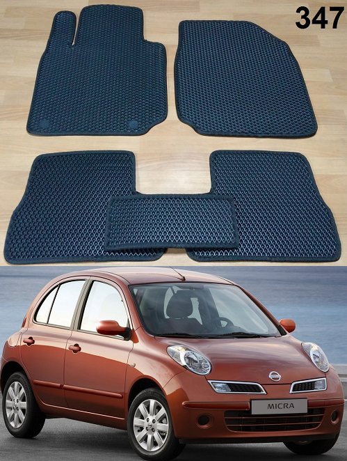 

Коврики ЕВА в салон Nissan Micra К12 '03-10, Черный