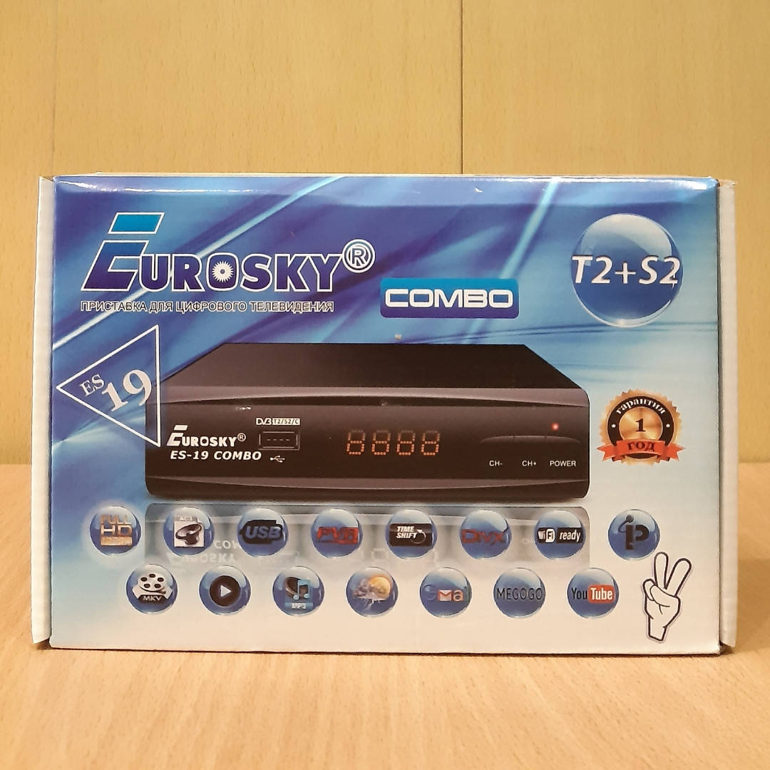 

Спутниковый ресивер Eurosky ES-19 COMBO T2/S2