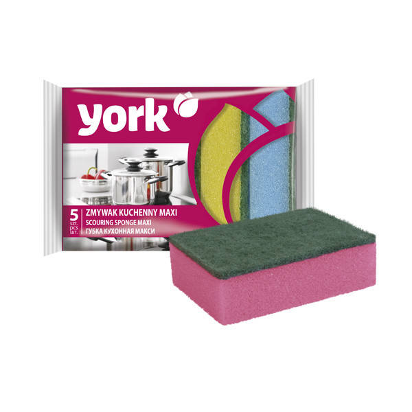 

Губка кухонная York MAXI 5шт/уп