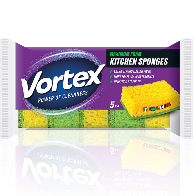 

Губка кухонная Vortex 5 шт., Разные цвета