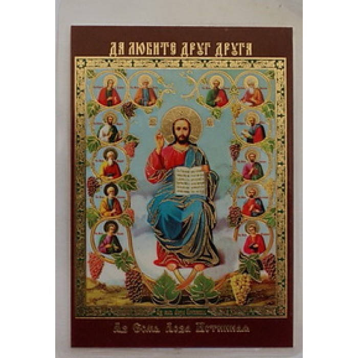 

ЛОЗА 12 АПОСТОЛОВ икона ламин 6*9 524