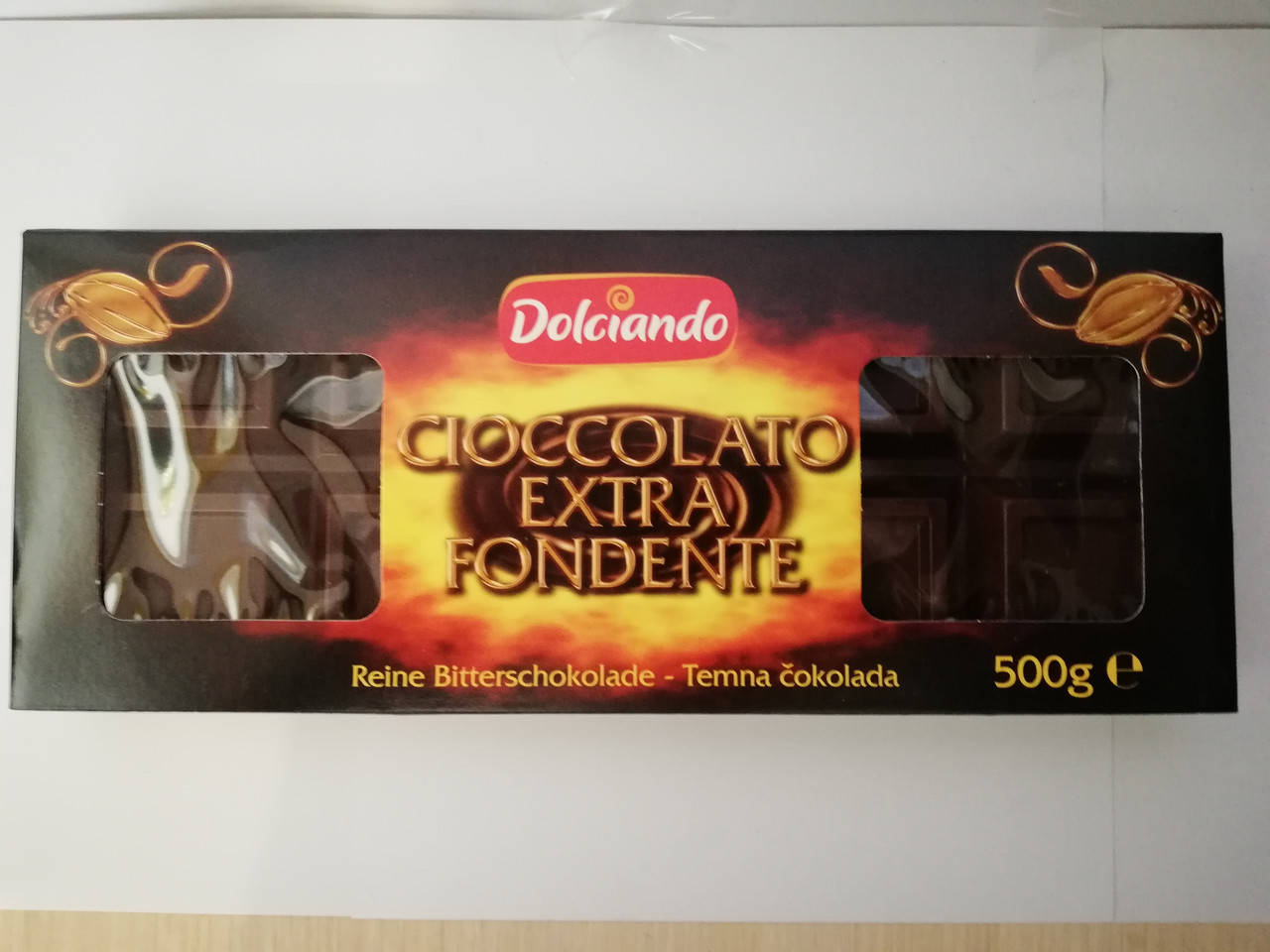 

Черный шоколад Dolciando Cioccolato Extra Fondente , 500 гр