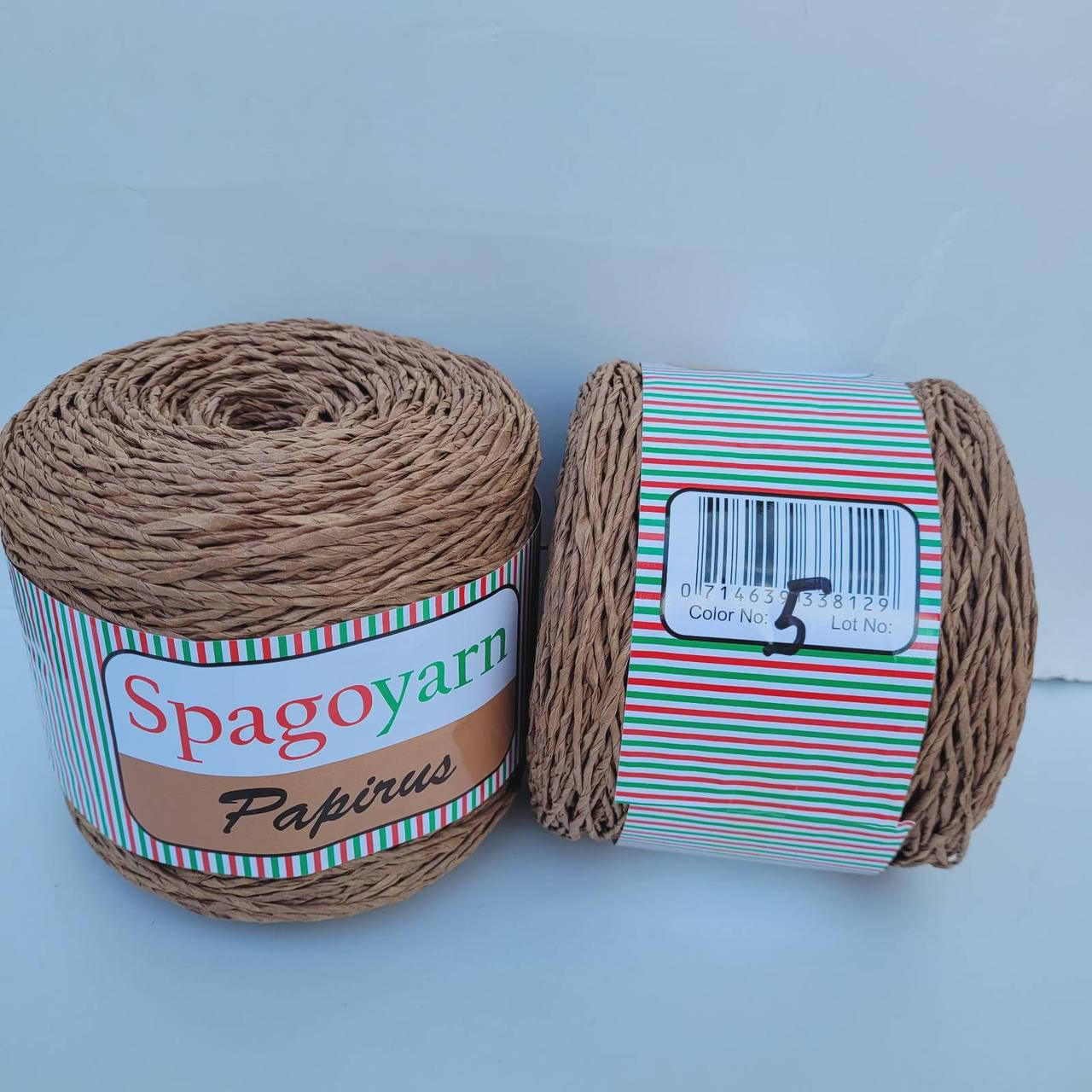 

Пряжа рафия Spagoyarn Papirus 100 % целюлоза