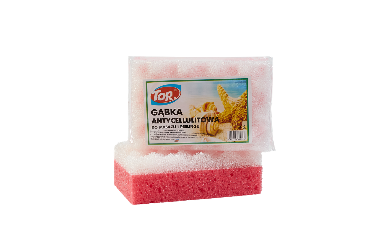 

Мочалка для тела TOP PACK антицилюлитная, Красный