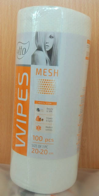 

Одноразовые салфетки в рулоне Etto 20х20, Сетка