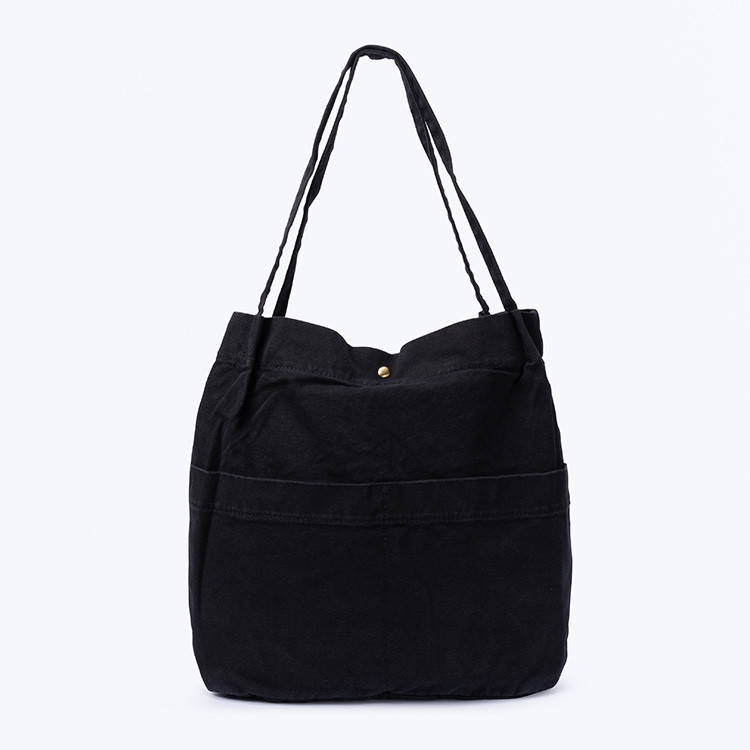 

Сумка женская с карманами черная, Черный