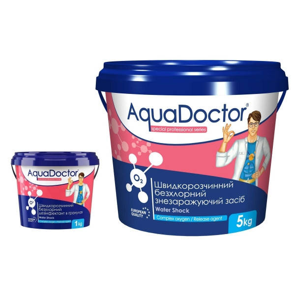 

Дезинфектант на основе активного кислорода AquaDoctor Water Shock О2 (1кг, 5кг)