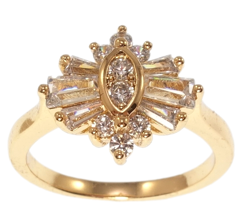 

Кольцо Xuping Позолота 18K "Цветок из циркония" р.17.5,18,18.5,19.5