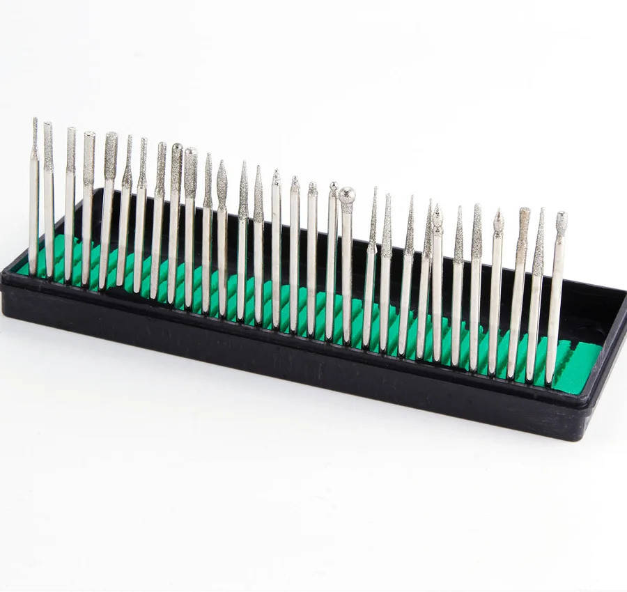 

Фрезы алмазные Nail Drill набор 30 шт. для маникюра и педикюра