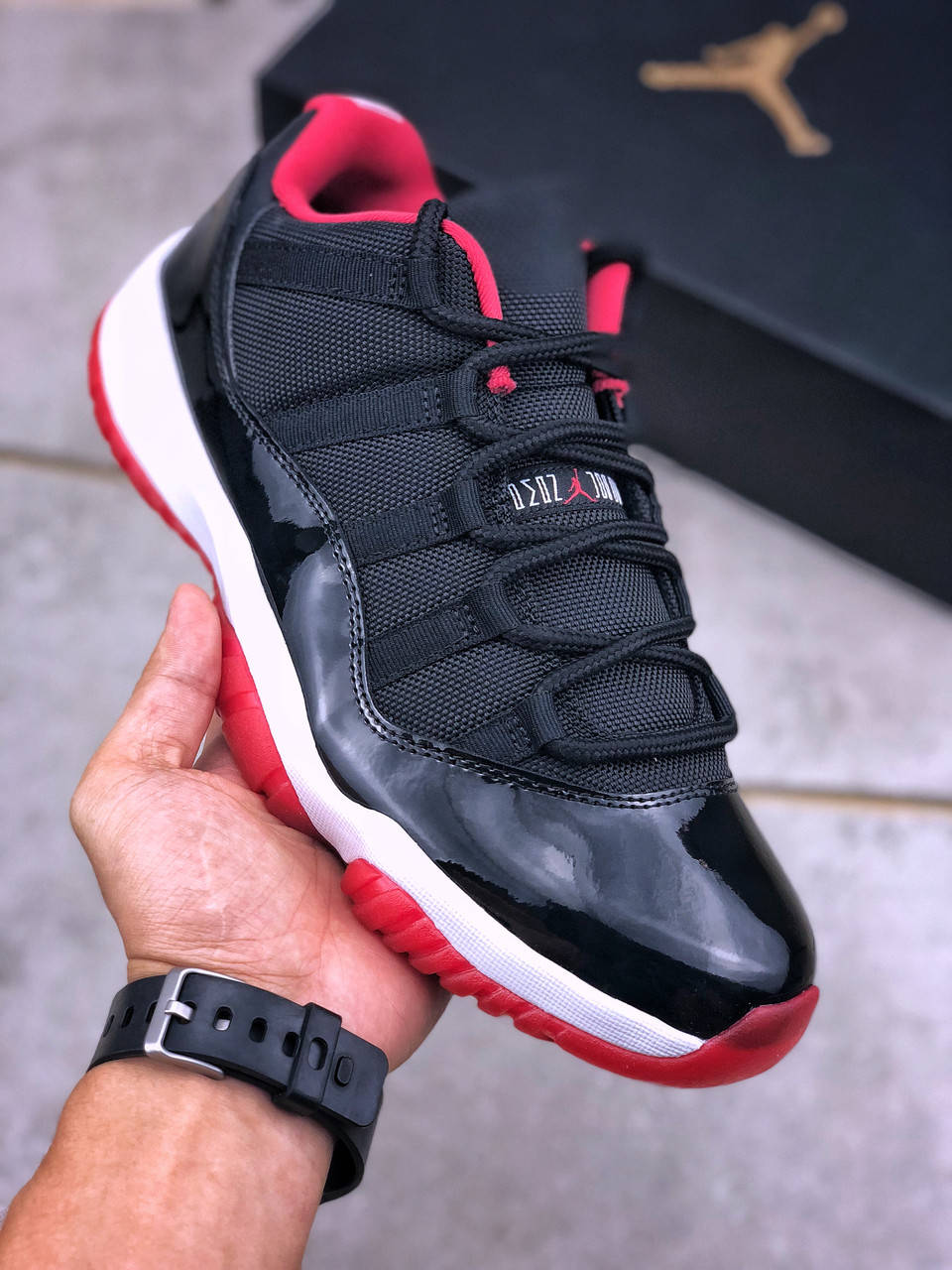 

Eur 36-47.5 Air Jordan 11 LOW Retro Playoffs Bred AJ11 мужские кроссовки