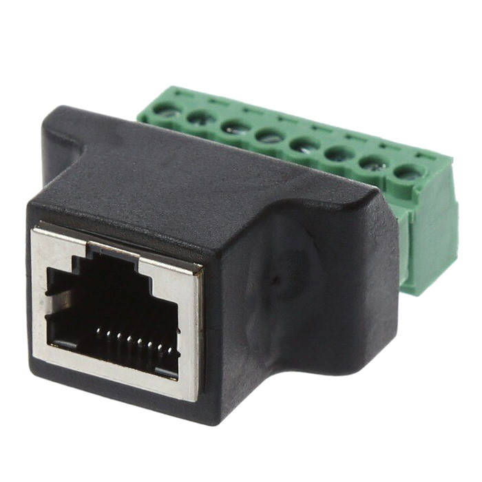 

Гнездо 8P8C [RJ45] с разъемным клеммником
