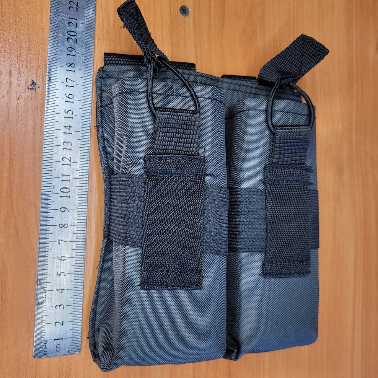 

Подсумок АК, серый, двойной, на 2 магазина. оксфорд