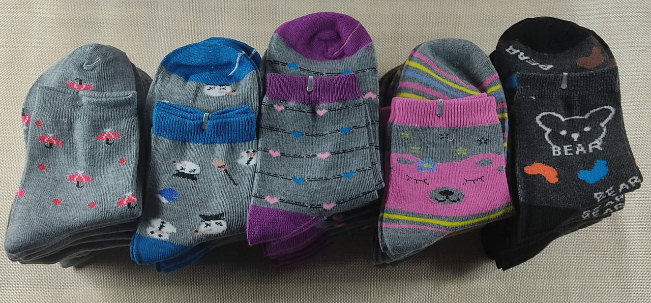 

Женские носки, хлопок размер 36-42, 10 пар в упаковке., Разные цвета