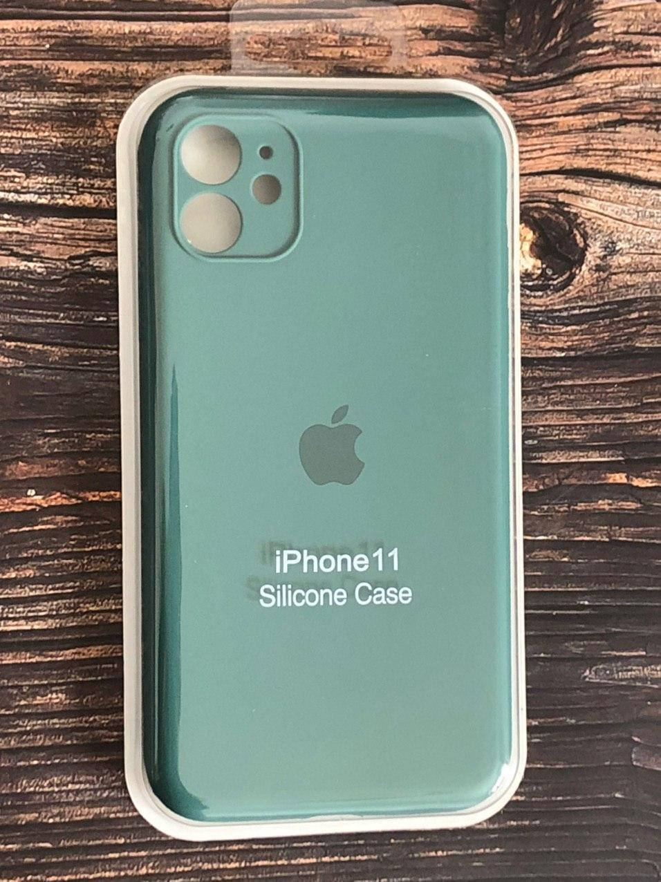 

Чехол iPhone 11 (silicon case - Full Cover) "Pine green №58", Зелёный