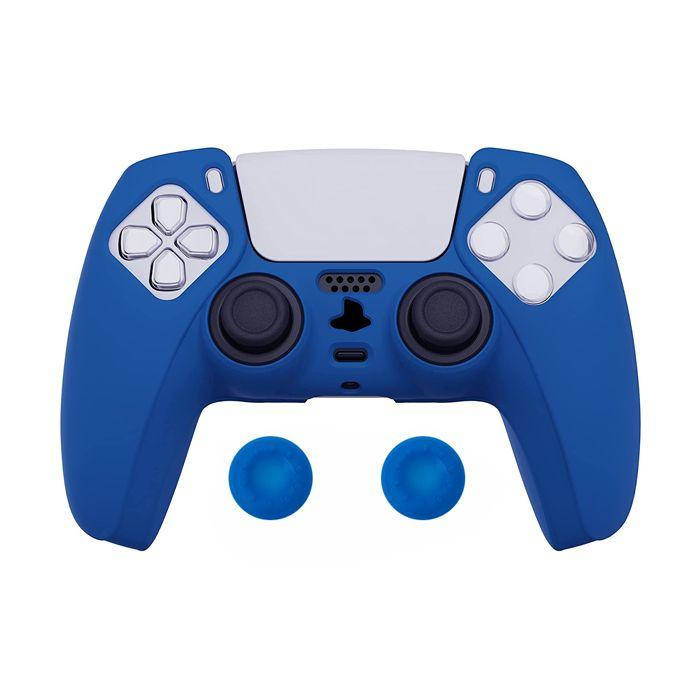

Силиконовый чехол для джойстика Sony PlayStation PS5 Type 6 Blue + накладки на аналоговые стики