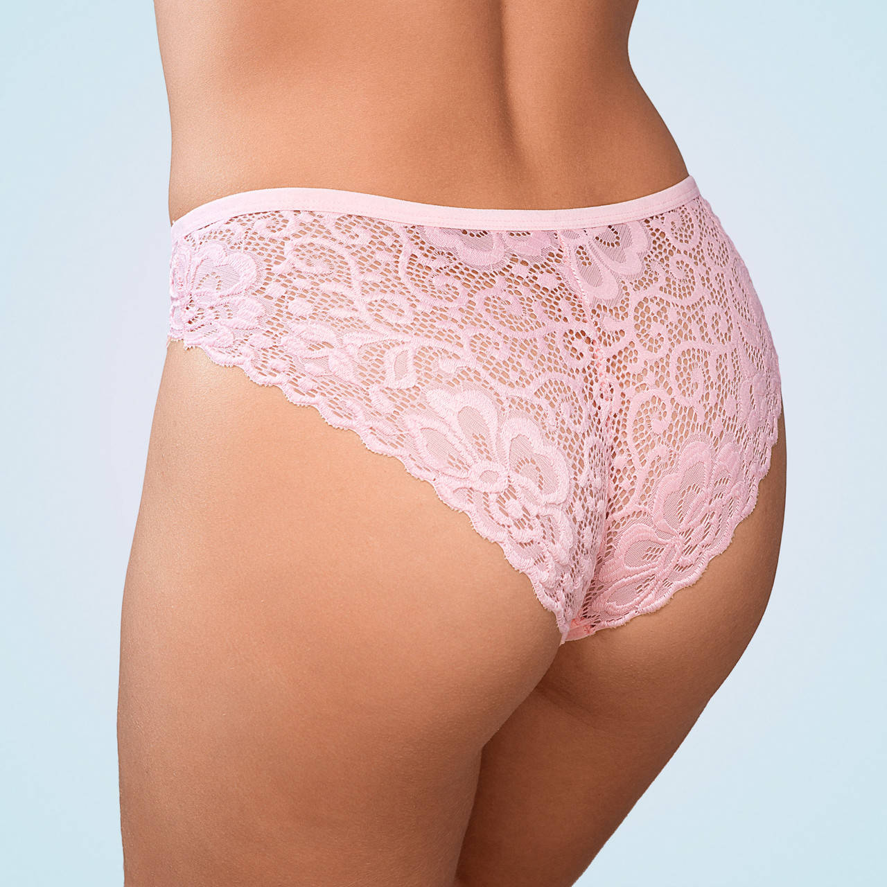 

Трусы женские."Panties with lace belt and lace back, Brazilian style". Комплект 3 шт. 2XL-30см полу обхват по резинке;, Разные цвета