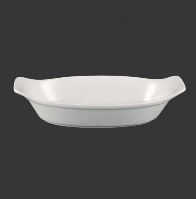 

Тарелка-салатник фарфор с ручками Extra white 240х150мм Helios (O229), Белый