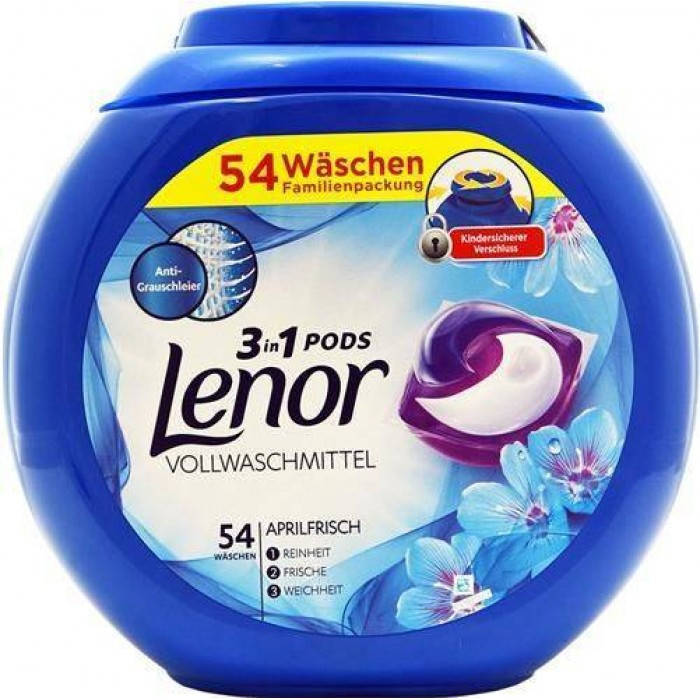 

Капсулы для стирки универсал Lenor 3 в1 Водяная Лилия 54 капс