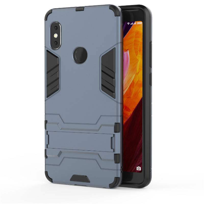 

PC + TPU чехол Metal Armor для Xiaomi Mix 2S (7 цветов) синий