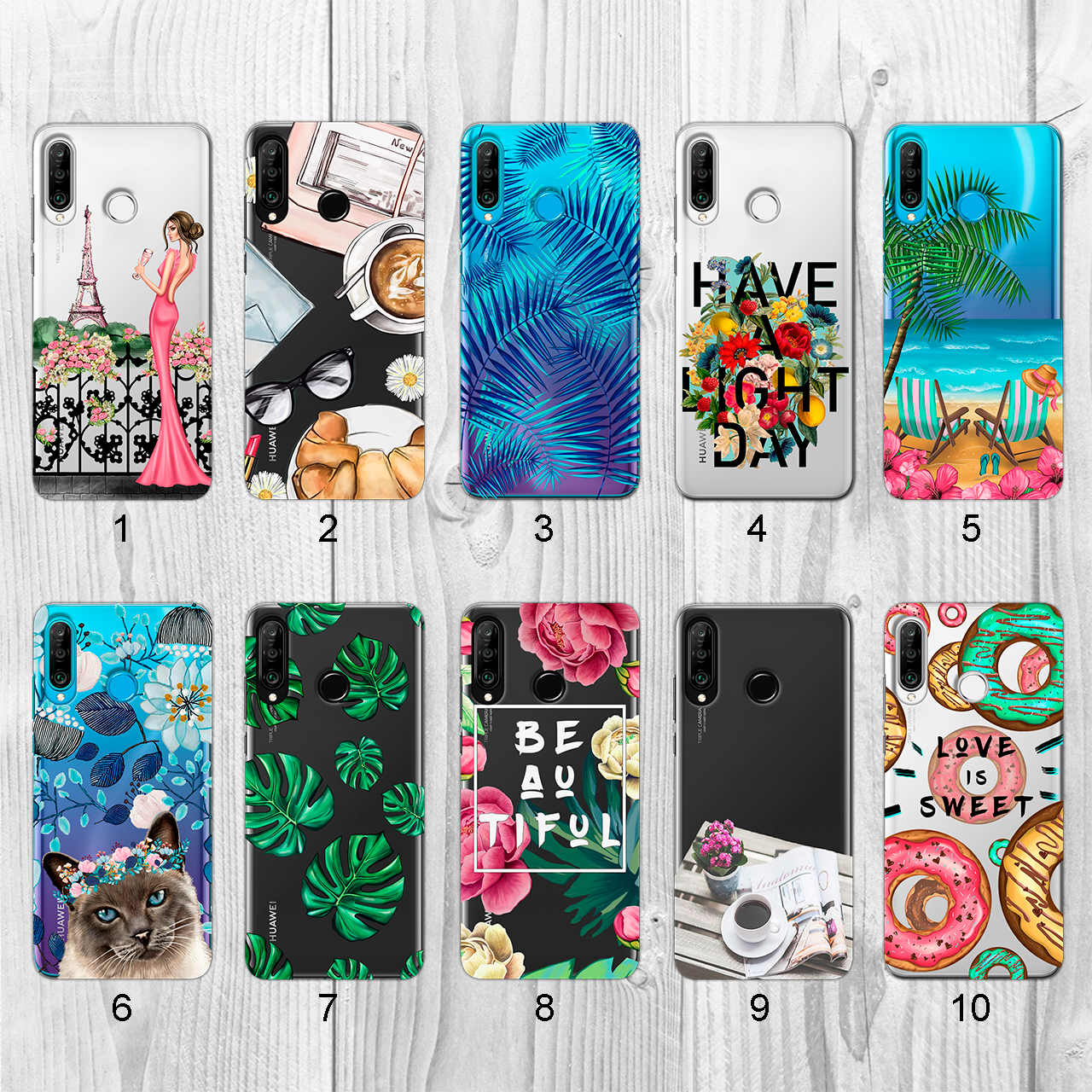 

Силиконовый чехол с рисунком для Huawei P30 Lite (new collection)