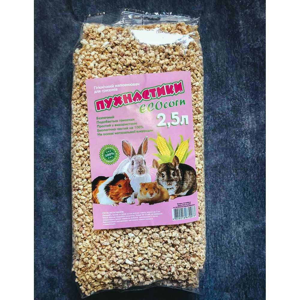 

Кукурудзяний наповнювач для гризунів, лотків, кліток "Пухнастики ECOcorn" 7 кг