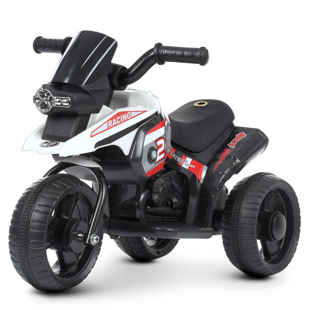 

Детский мотоцикл трехколесный (мотора 25W, муз, для детей 2-4 года) Bambi M 4826L-1 Белый