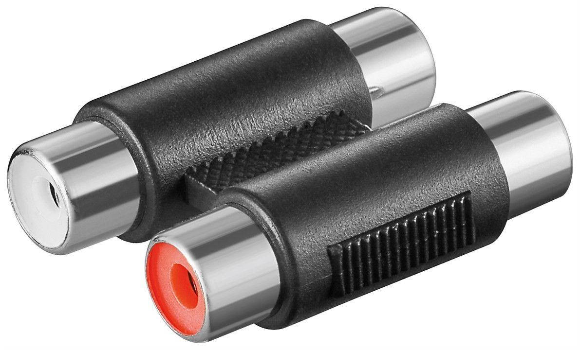 

Перехідник аудіо RCA 2x2 F/F Goobay адаптер-симбіонт H-form Nickel Черный(75.07.2280)
