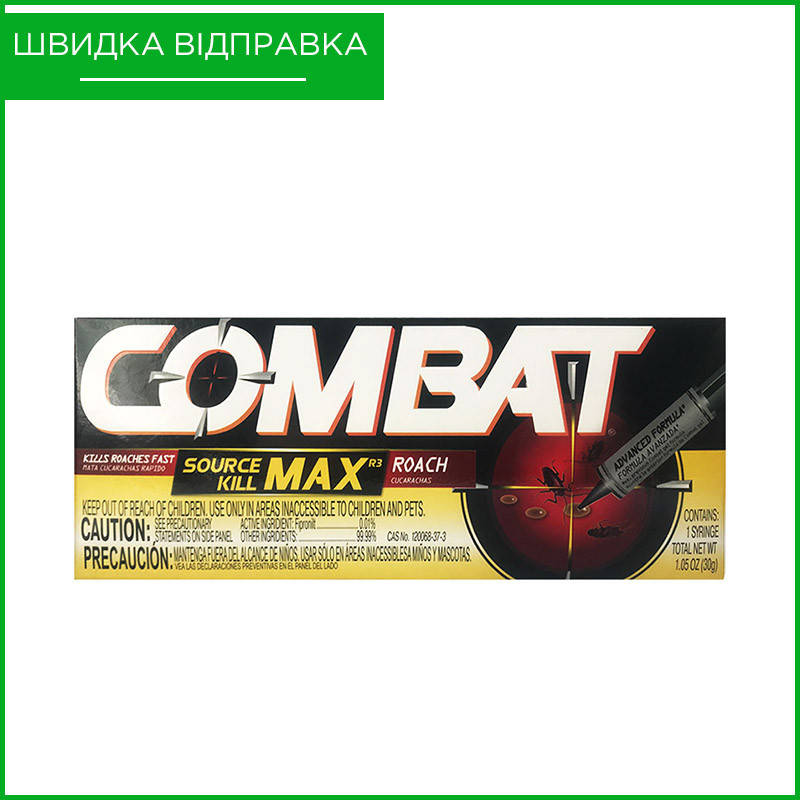 

Combat ("Комбат"), 30 г. Шприц гель от тараканов, в т.ч. прусаков и муравьев